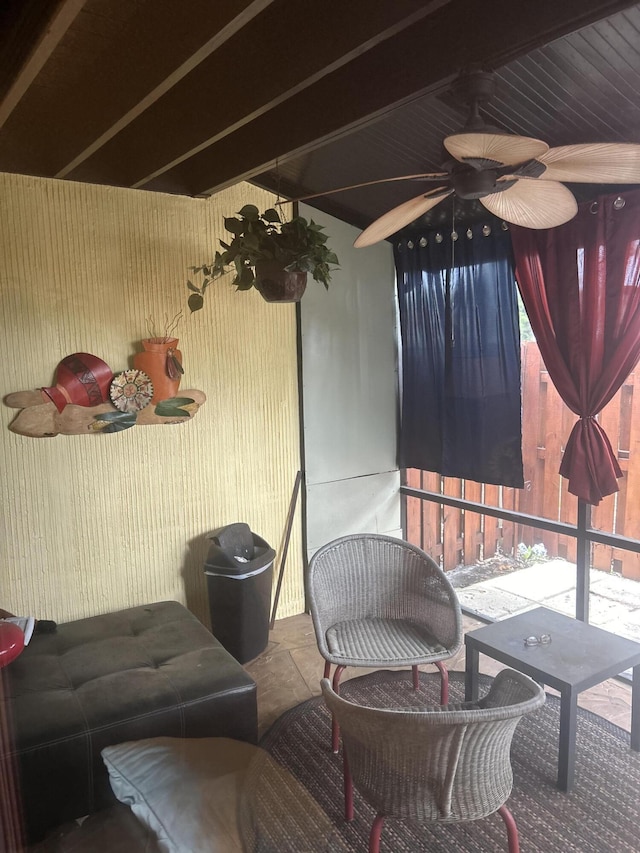 2010 Colonial Rd Unit 3, Fort Pierce, FL 34950 - view of patio / terrace featuring a ceiling fan