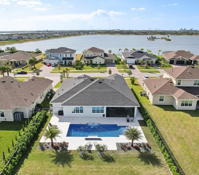 822 Hookline Cir, Loxahatchee, FL 33470 - aerial view of residential area with a pool and a large body of water
