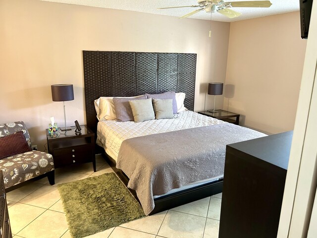 11231 Green Lake Dr Unit 104, Boynton Beach, FL 33437 - tiled bedroom featuring ceiling fan