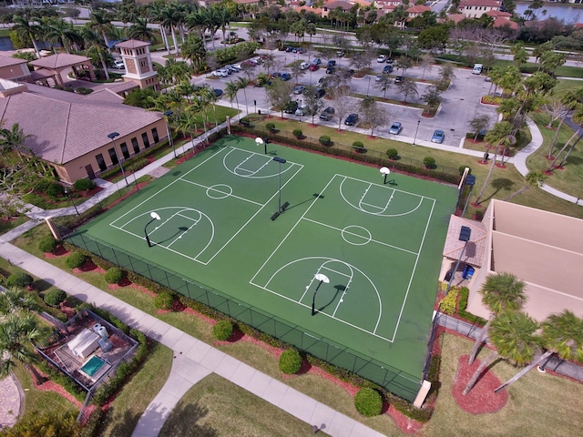 view of sport court featuring community basketball court