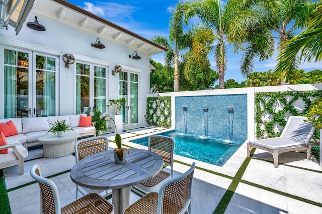 view of patio with french doors