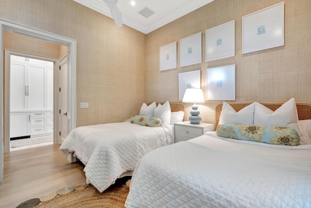 bedroom featuring wood finished floors