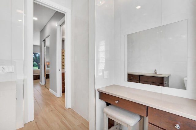 7816 Red River Rd, West Palm Beach, FL 33411 - hallway with light wood-type flooring