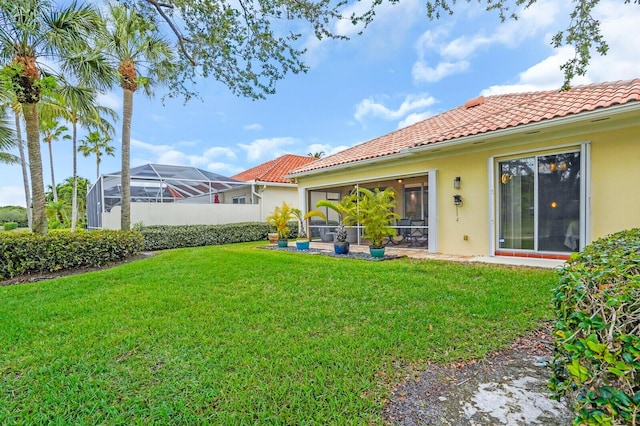 7816 Red River Rd, West Palm Beach, FL 33411 - view of grassy yard with a sunroom