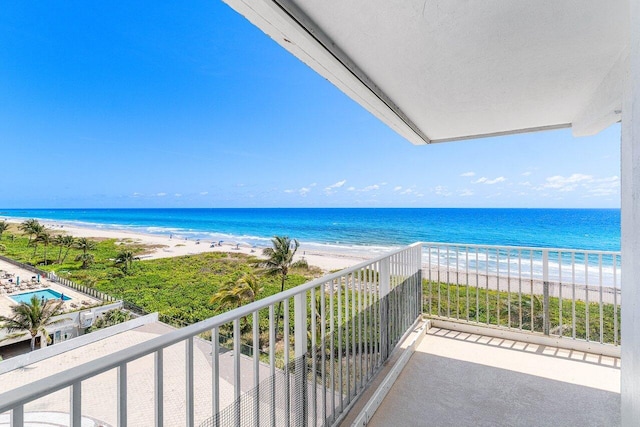 3000 S Ocean Blvd Unit 6010, Boca Raton, FL 33432 - balcony featuring view of water and beach
