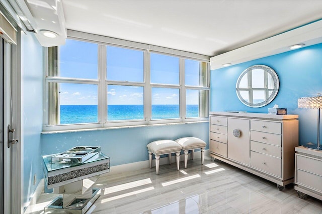 3000 S Ocean Blvd Unit 6010, Boca Raton, FL 33432 - sitting room featuring a water view