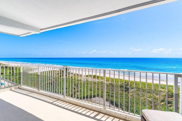 3000 S Ocean Blvd Unit 6010, Boca Raton, FL 33432 - balcony featuring view of water and beach