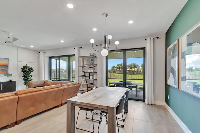 4646 Eventing St, Lake Worth, FL 33467 - dining area featuring light tile patterned flooring and recessed lighting