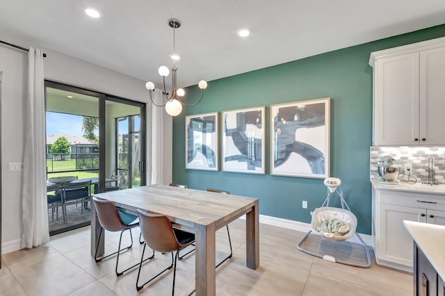 4646 Eventing St, Lake Worth, FL 33467 - dining room featuring light tile patterned floors and recessed lighting
