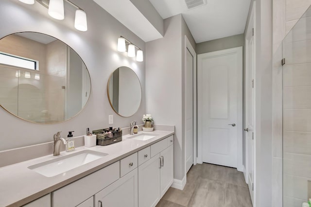 4646 Eventing St, Lake Worth, FL 33467 - bathroom featuring double vanity and a shower stall