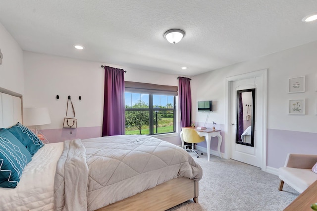 4646 Eventing St, Lake Worth, FL 33467 - bedroom with carpet floors, recessed lighting, and a textured ceiling