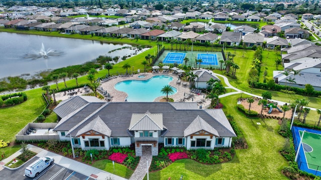 4646 Eventing St, Lake Worth, FL 33467 - drone / aerial view of a large body of water and a pool