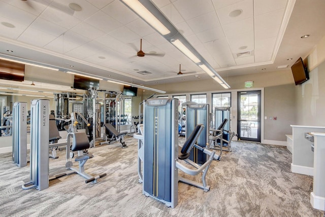 4646 Eventing St, Lake Worth, FL 33467 - gym featuring carpet floors and plenty of natural light