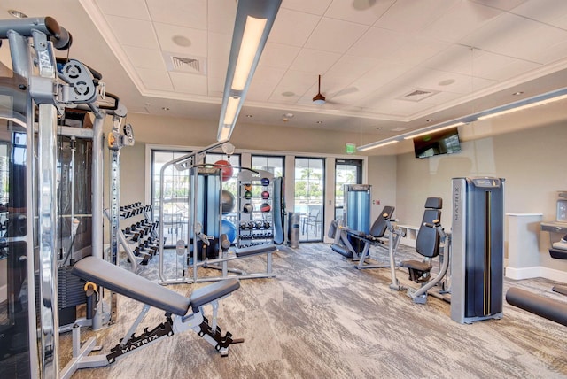 4646 Eventing St, Lake Worth, FL 33467 - exercise room with carpet floors and baseboards