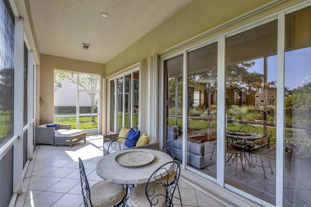 view of sunroom