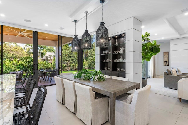 view of patio / terrace featuring outdoor dining space and a ceiling fan