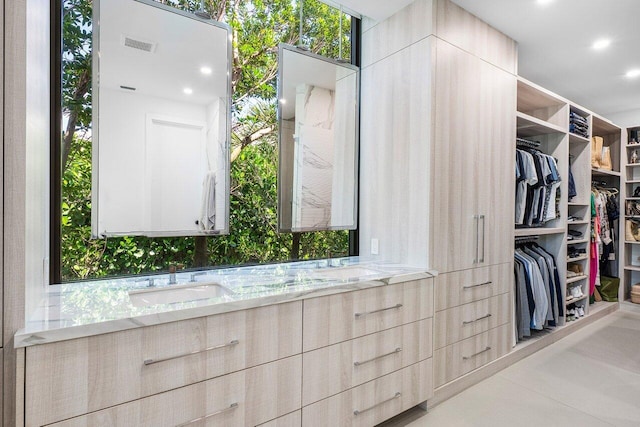 spacious closet featuring a sink