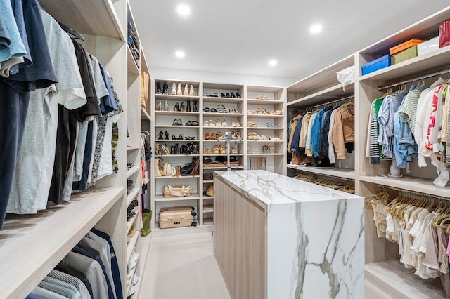 view of walk in closet