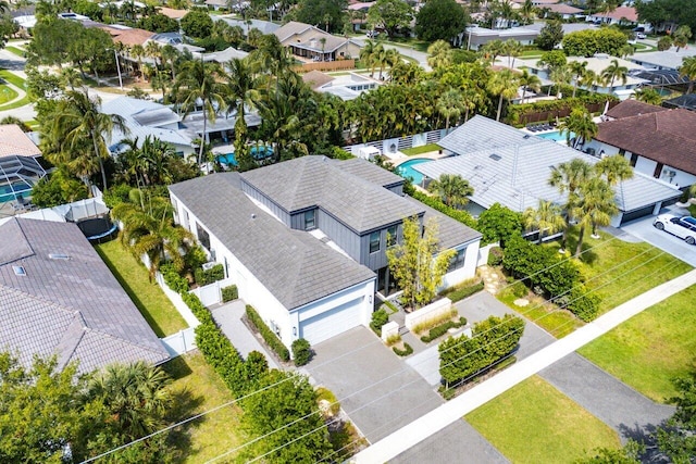 aerial view of residential area