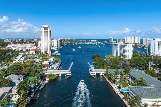 water view featuring nearby urban area