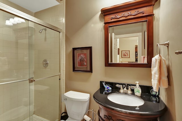212 Cypress Point Dr, Palm Beach Gardens, FL 33418 - full bath with a stall shower, toilet, and vanity