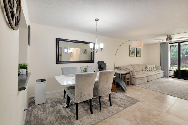 2070 Homewood Blvd Unit 1115, Delray Beach, FL 33445 - dining space featuring a textured ceiling and a chandelier