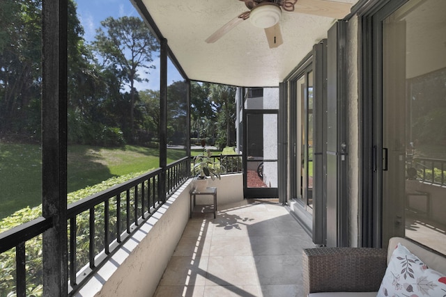 2070 Homewood Blvd Unit 1115, Delray Beach, FL 33445 - sunroom / solarium with a ceiling fan