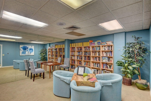 2070 Homewood Blvd Unit 1115, Delray Beach, FL 33445 - sitting room with carpet flooring and a paneled ceiling