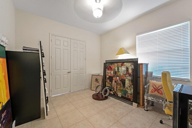 office featuring light tile patterned flooring