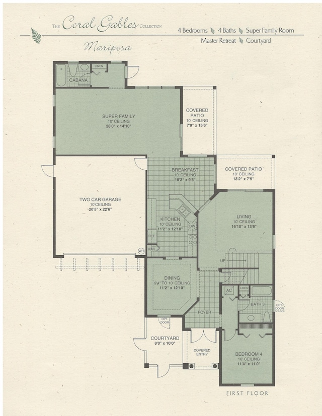 127 Via Castilla, Jupiter, FL 33458 - home floor plan