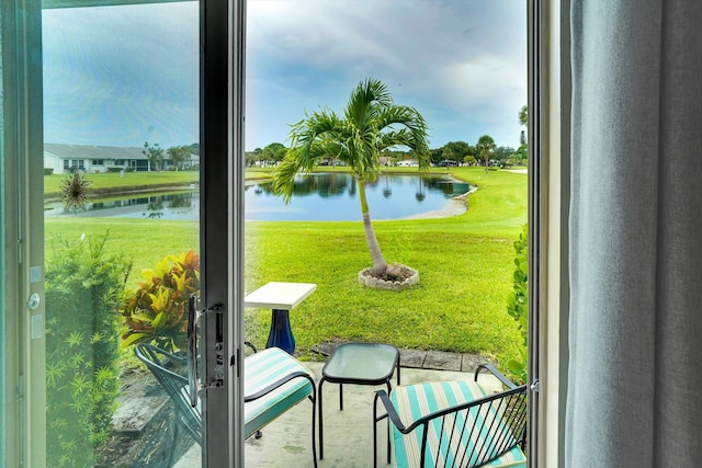 3477 Christopher St Unit 3477, West Palm Beach, FL 33417 - entryway with a water view