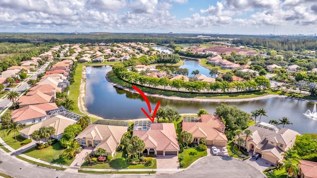 3588 Turtle Island Ct, West Palm Beach, FL 33411 - aerial perspective of suburban area with a nearby body of water