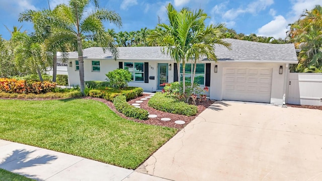 765 Lagoon Dr, North Palm Beach, FL 33408 - single story home with a garage, driveway, and stucco siding