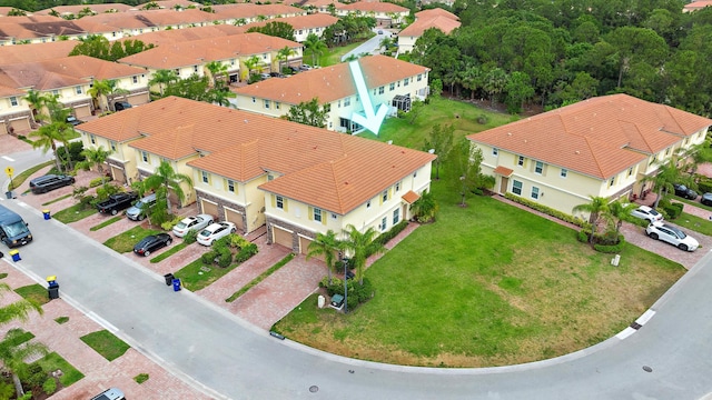 aerial perspective of suburban area