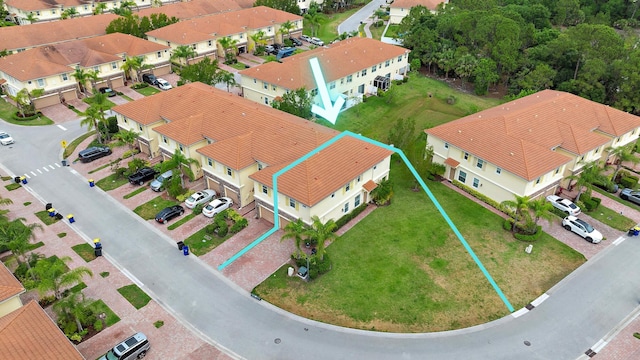aerial perspective of suburban area