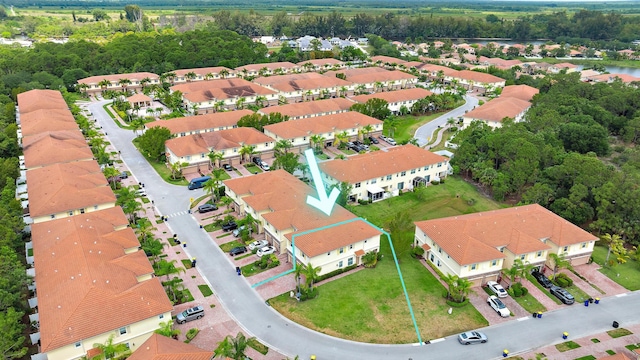 aerial perspective of suburban area