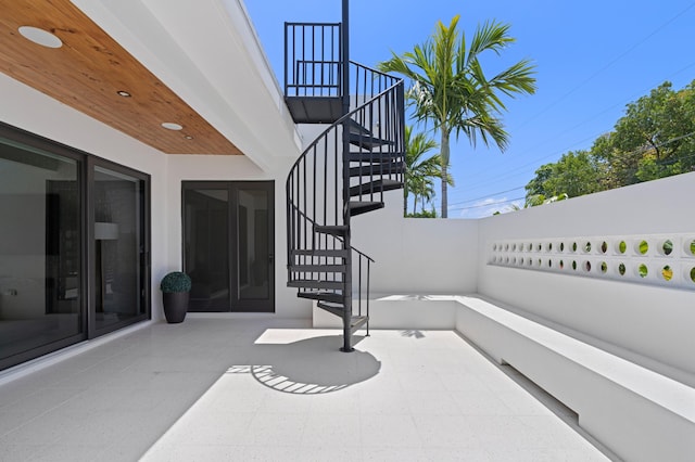 160 Periwinkle Dr, Hypoluxo, FL 33462 - view of patio with stairs and fence