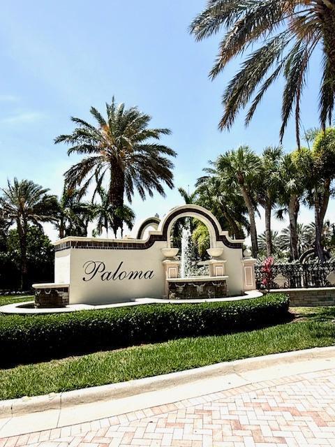 view of community sign