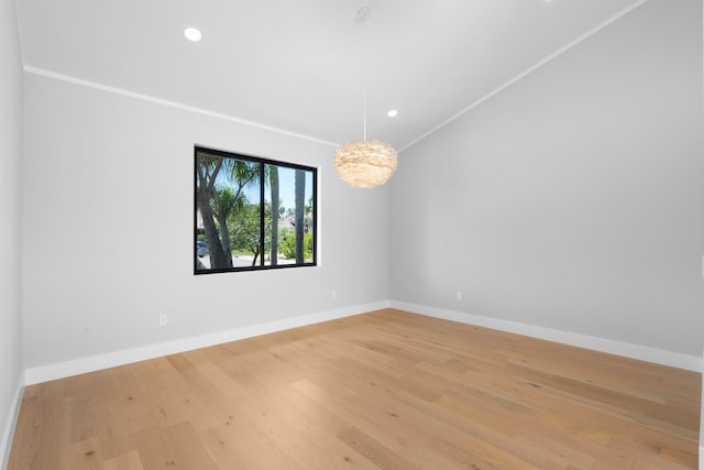17726 Litten Dr, Boca Raton, FL 33498 - empty room with baseboards, light wood finished floors, and recessed lighting