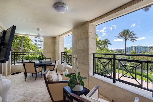 400 S Ocean Blvd Unit R25, Boca Raton, FL 33432 - balcony with outdoor dining space and a view of city