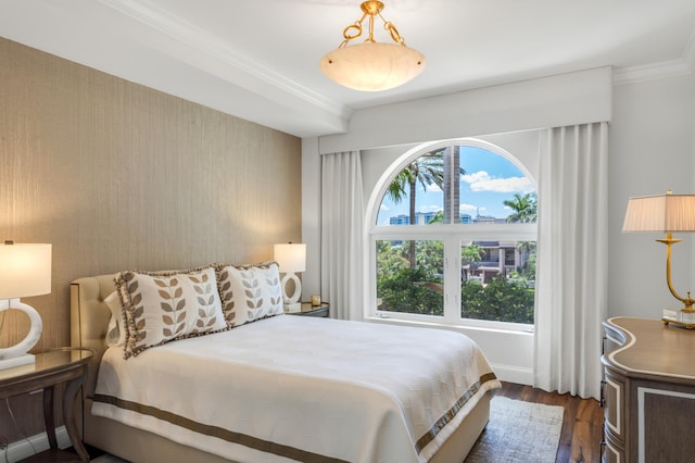 400 S Ocean Blvd Unit R25, Boca Raton, FL 33432 - bedroom with dark wood-style floors and crown molding