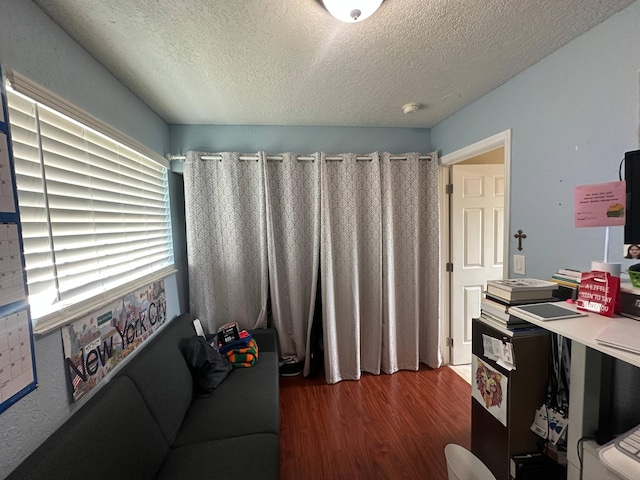442 Griswold Dr, Lake Worth Beach, FL 33461 - office area with a textured ceiling and wood finished floors