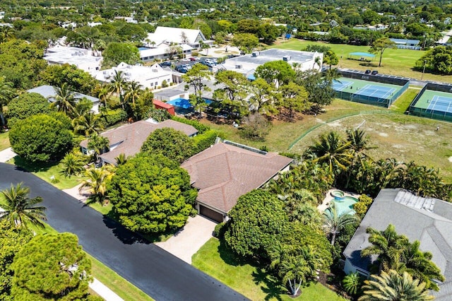 aerial perspective of suburban area