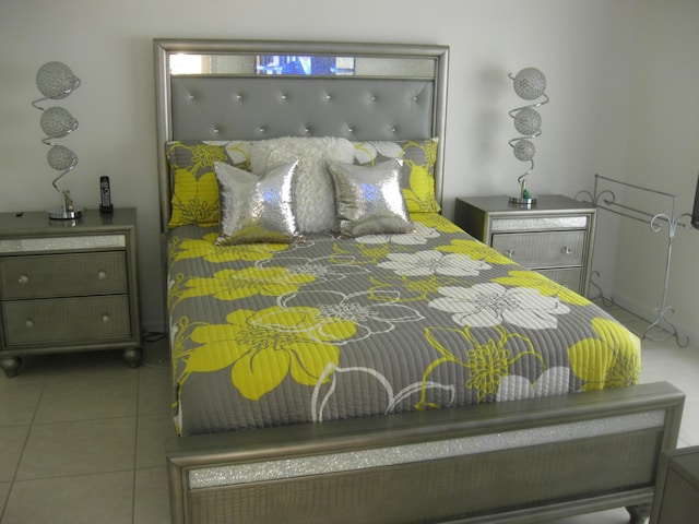 view of tiled bedroom