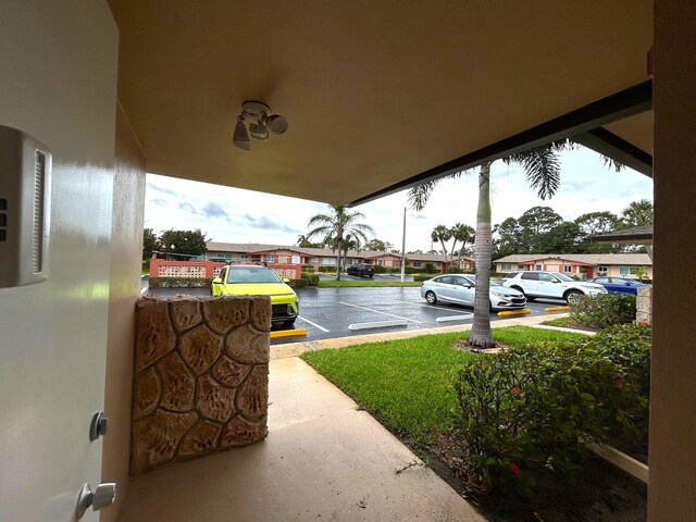 view of patio featuring a residential view