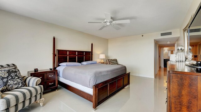 4740 S Ocean Blvd Unit 710, Highland Beach, FL 33487 - bedroom featuring ceiling fan