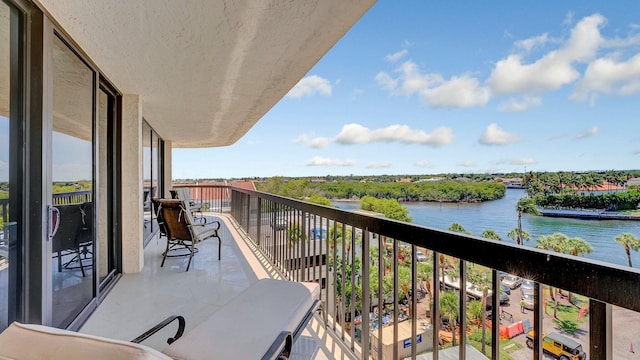 4740 S Ocean Blvd Unit 710, Highland Beach, FL 33487 - balcony featuring a water view