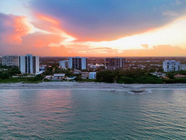 4740 S Ocean Blvd Unit 710, Highland Beach, FL 33487 - water view with nearby urban area