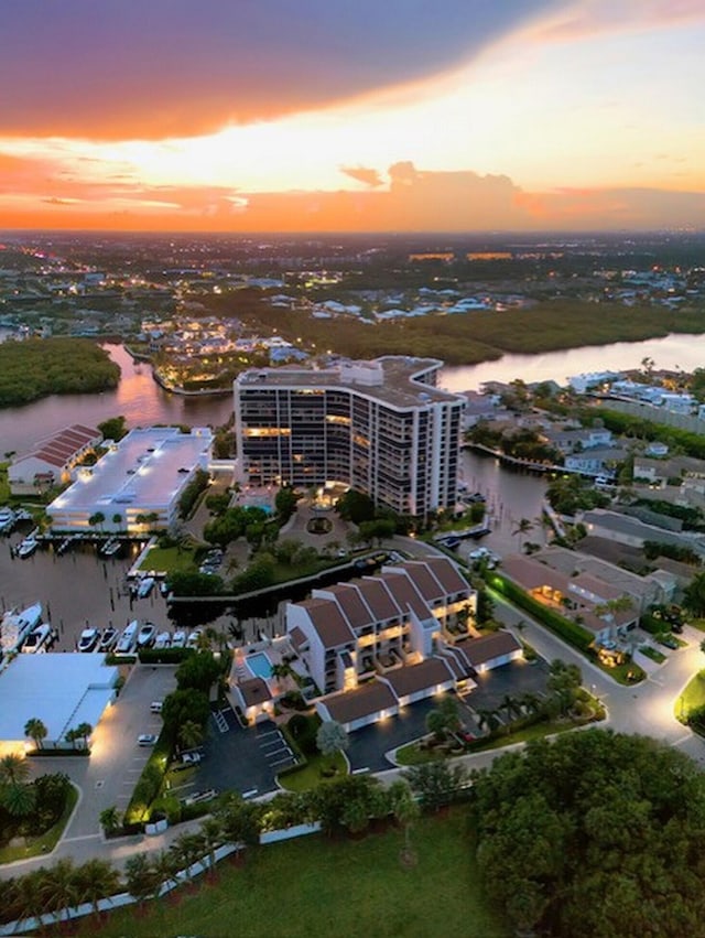 4740 S Ocean Blvd Unit 710, Highland Beach, FL 33487 - aerial view at dusk of a water view