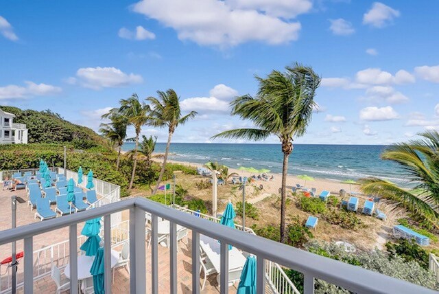 4740 S Ocean Blvd Unit 710, Highland Beach, FL 33487 - water view featuring local beach